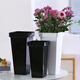 
Lümkexing flower bucket large black square mouth flower container flower shop household large diameter flower arrangement rose lily bucket 6193