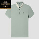 Classic Car Ice Seide kurzärmeligte T-Shirt für Männer im Sommer mittleren Alters mit mittlerem Alter dünner lockerer Casual Daddy's halbärmelter T-Shirt Top 16821 Black XL 175 empfohlen 140-160jin [Jin ist 0,5 kg]