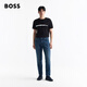 BOSS男士2025夏季新款Maine 蓝色柔软丹宁牛仔裤 417-深蓝色 XL （3532）
