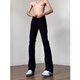 Poum American High Street Micro Flare Jeans Herren Frühling 2025 Sommer Trendy Lose gerade Hosen Männer Black Casual Hosen Männer DFFS-701 Black M (Empfohlen 95-110Jin [Jin gleich 0,5 kg])