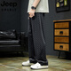 
JEEP SPIRIT Pants Men's Summer Thin 2025 New Ice Wire Sports Quick Dry Loose Wide Legs Straight-Legs Casual Pants 9905 Gray 4XL (Size 38)