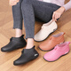 Suyoumi new rain boots for women, fashionable thick sole non-slip waterproof short tube water shoes kitchen work soft sole rubber shoes, flat sole super soft this year's new style extra thick [beautiful] 36