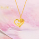 Saturday blessing love rose gold necklace female pendant birthday gift price A0613735 about 3.61g40+5cm