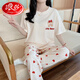 浪莎（LangSha）女士睡衣夏款纯棉2025年新款简约短袖长裤卡通家居服套装春夏外穿 6625红心熊 L