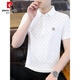 Pier Cardin 2025 T-shirt à manches courtes pour hommes à manches courtes pour hommes à manches courtes pour hommes à manches à manche décontractée Vêtements d'été pour hommes 9902 Round B - Black L 115-130Jin [Jin est égal à 0,5 kg]