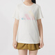 阿迪达斯（adidas）运动套装女 2025夏季新款时尚渐变logo短袖T恤针织短裤休闲两件套 汉玉白+蓝色 XL