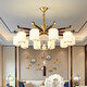 OPP-Beleuchtung (Opple) 2025 neuer Stil Abwärts alle Kupfer New Chinese Style Wohnzimmer Kronleuchter chinesischer Stil High-End-Atmosphäre Villa Restaurant Tea Room Hall 9889-15 Köpfe mit Kupfer Vollspektrum dreifarbig LED LED LED