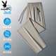 Playboy Ice Seidenhose 2025 Neue Männereis-Seidenhose Sommer hohe elastische dünne, atmungsaktive Klimaanlagen Casual Hosen Männer und Frauen 9888 flacher Mundschwarz L 110-125jin [Jin gleich 0,5 kg]