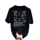 NJSKAKW Hong Kong Style Kurzärärmelte reines Baumwoll-Top für Männer und Frauen Sommer Lose American T-Shirt New Modemarke Paar halbärmelte T-Shirt V761 White (Compass) suggeriert 90-100jin [Jin gleich 0,5 kg]