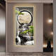 Yusenyi Internet Celebrity Xuan New Style Decoration Gallery Decoration atmosphère Guanzhong Lamp Painting Walks à travers la porte peinture suspendue PEINTAGNE FUDAO Persimons Persimons, Excédent Années 15906 80 * 160 Classic Black Frame Crystal Picture Lampe Paint Wisdom