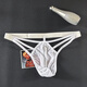 Men's elastic thong transparent sexy mesh underwear new gay pure desire hollow underwear 10016 black