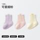 BETUS Baby Floor Socks Spring and Summer Thin Baby Indoor Toddler Socks Anti-Slip Mesh Summer Mid-Tube Socks Coria Powder 0-6 Months Socks Bottom Length 8cm (S Code)