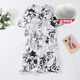 Jingpufei Summer en vyerro de manga corta con almohadilla con almohadilla de dibujos animados dulces de algodón de algodón medio cómodo HDS-9926# Puppy manchado M 160