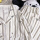 Rongxitu (Rongxitu) Koreanisch gestreifter Cartoon Cloud Cotton Pyjamas zweiteilige Set für Outdoor-Kleidung 826# vertikaler Dachshund Hund 175 l