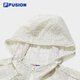 
FILA FUSION Fashion Couple Woven Jacket 2025 Autumn New Sunscreen Cool Hooded Top Cloud White-WT XS 160/84A/XS