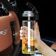 Copa de vidrio de una sola capa de Heenoor 695ml Gran capacidad de moda engrosada delgada con cuerda de elevación Copa de té transparente al aire libre XN-9076 695ml 0 piezas