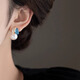Idel enamel dripping glaze asymmetrical earrings high-end diamond leaf pearl earrings for women 2025 hot style Chinese palace style E4005 enamel dripping glaze asymmetrical earrings