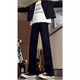 POUM Willow Scimitar Jeans Men's Spring and Autumn and Summer American High Street Straight Slim Pants Stylish Pants DFFS-701 Black L