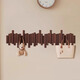 Jingyuezhai Piano Key Clothes Rack Solid Wood Wall Wall Hook Storage Porch Bedroom Entry Door Coat Rack Imported Beech Black 6 Keys - Staggered Style