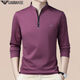 Falamone Armani T-shirt à manches longues pour hommes Automne et hiver décontracté plus collier de support chaud en velours mi-ferme