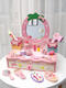 Wooden simulated children's dressing table house toy makeup table 3-4-5th birthday gift girl accessories box CU hair salon bag style