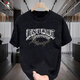Woodpecker (Tucano) Stars T-shirt à manches courtes en coton pur Summer 2025 Nouveau T-shirt Evergrande décontracté American Retro Loose Top [7036-the Moon] Black M 90-110Jin [Jin est égal à 0,5 kg]