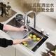 Kohler gray stainless steel sink nano undercounter basin kitchen dishwashing basin sink home 80*45 Raindance faucet package B