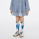 Jnby by JNBY new Jiangnan cloth children's socks mid-tube socks fun 25 spring boys and girls 6P3N13240 901/colorful mixed/gradient 1 pair 7-10 years old
