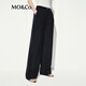 MO /CO. [C+ Serie] Hosen 2025 Sommer New Sports Gummi High Taille Straight Wide Legs MBE2PAT011 Black XS /155