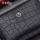 Jinlilai card bag men's genuine leather sheepskin universal multi-function card slot ID anti-theft brushing and demagnetization integrated card clip black