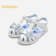Balabala children's shoes children's princess shoes Elsa sandals girls 2025 summer new sweet ash silver 20301 29