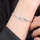 Qianshu (QIANSHU) new platinum bracelet for women pt950 platinum bracelet simple horseshoe buckle bracelet birthday gift for girlfriend, length 16.5cm, weight 11.62 grams, platinum colorful horse