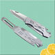 2-in-1 fruit knife that can be used on high-speed trains and airplanes, portable stainless steel 2-in-1 folding fruit knife for home use, foldable over 60 6cm