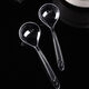 Kangenjia rice husk disposable food-grade long-handled spoon male spoon commercial tableware soup long-handled large spoon high temperature resistant transparent PS large spoon *10 pieces