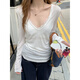 Rongxitu (Rongxitu) Protección solar de estilo coreano Camisa versátil de manga larga para mujeres, cuerpo delgado, suspender de encaje, blanco 15567# s