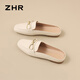 Zhr Baotou Pantoffeln für Frauen im Sommerpendler halbe Drag Frauen tragen französische Sandalen Outdoor One-Play-Frauenschuhe AH681 Beige 38