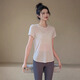 
ACKDCS yoga clothing top for women hollowed-back thin breathable sports short-sleeved T-shirt professional Pilates fitness clothing summer
