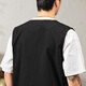 
Jeep (JEEP) vest men's summer casual V-neck workwear loose without shoulders versatile outdoor sports jacket Black L