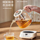 Midea's same model 2025 new health pot teapot teapot office all-glass stew all-in-one home multifunctional floral teapot pure kettle with tea leak 0 glue丨8H constant temperature丨24H appointment 1.2L
