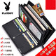 Playboy (Playboy) Playboy Wallet Herren Lange Large-Kapazitätskarten-Tasche Brieftasche mehrerer Kartenhand-Grab-Tasche Kupplung Wallet Herren Mode grau 9731-0h [Verbesserte Kapazität]