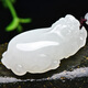 Peut être demandé, Hetian Jade Pixiu Pendant, style masculin, Green Jade Fine Material Pixiu Hetian Jade Pendant, Jade Pendant, Mutton Fat White Jade M9766Z