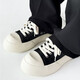 Bonaling Derby-Schuhe Herren-Mickey-Schuhe von Herren-Mickey mit erhöhten minimalistischen High Street Dicke Sohle erhöhte Pendelverkehrs- und vielseitige klassische Schuhe mit Big-Toe-Schuhen-gleicher Stil wie Prominente [42]