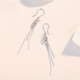 QIANSHU pt950 platinum tassel snake bone earrings fashionable platinum small waist ear hook versatile earrings one pair 3.1-3.3 grams