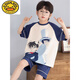 G.Duckkids Little Milk Dragon Детские пижамы мальчики с короткими рукавами с чистым хлопком лето-мультипликационные мультипликации среднего размера детская домашняя одежда для домашней одежды [чистый хлопок] 695 Маленький молоко-дракон 110 см размера 10 высота 103-113 Вес 38 38