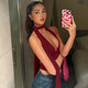 European and American hot-selling women's clothing 2025 spring and summer new sexy scarf strap low-cut back hollow suspender top wholesale burgundy M