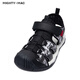 MIGHTY-MAC children's shoes, boys' toe-cap anti-collision sandals, summer new outdoor breathable Velcro children's sports sandals, black/white 31, recommended foot length 19.5cm