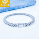 Cuibaofu Jewelry Pt950 Platinum Box Bracelet Real Gold Platinum Men's and Women's Platinum Men's and Women's Couples Gold Weight Approximately 41.31 Grams Length 20cm Width 4.5mm
