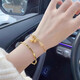Fat Donglai's same style 18K gold bracelet K color gold plain ring AU750 rose gold gold super shiny surface bracelet simple medium size bracelet (recommended 100-120Jin Jin is equal to 0.5kg)
