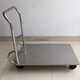 Kezitu Pharmaceutical Factory Food Factory 304 stainless steel flat trolley dust-free clean workshop heavy-duty material handling turnover vehicle 700*500*850(304)