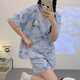 京濮飞夏天大码睡衣女宽松薄款网红家居服200斤可穿 683趴睡狗 均码 4XL码【建议172-200斤】